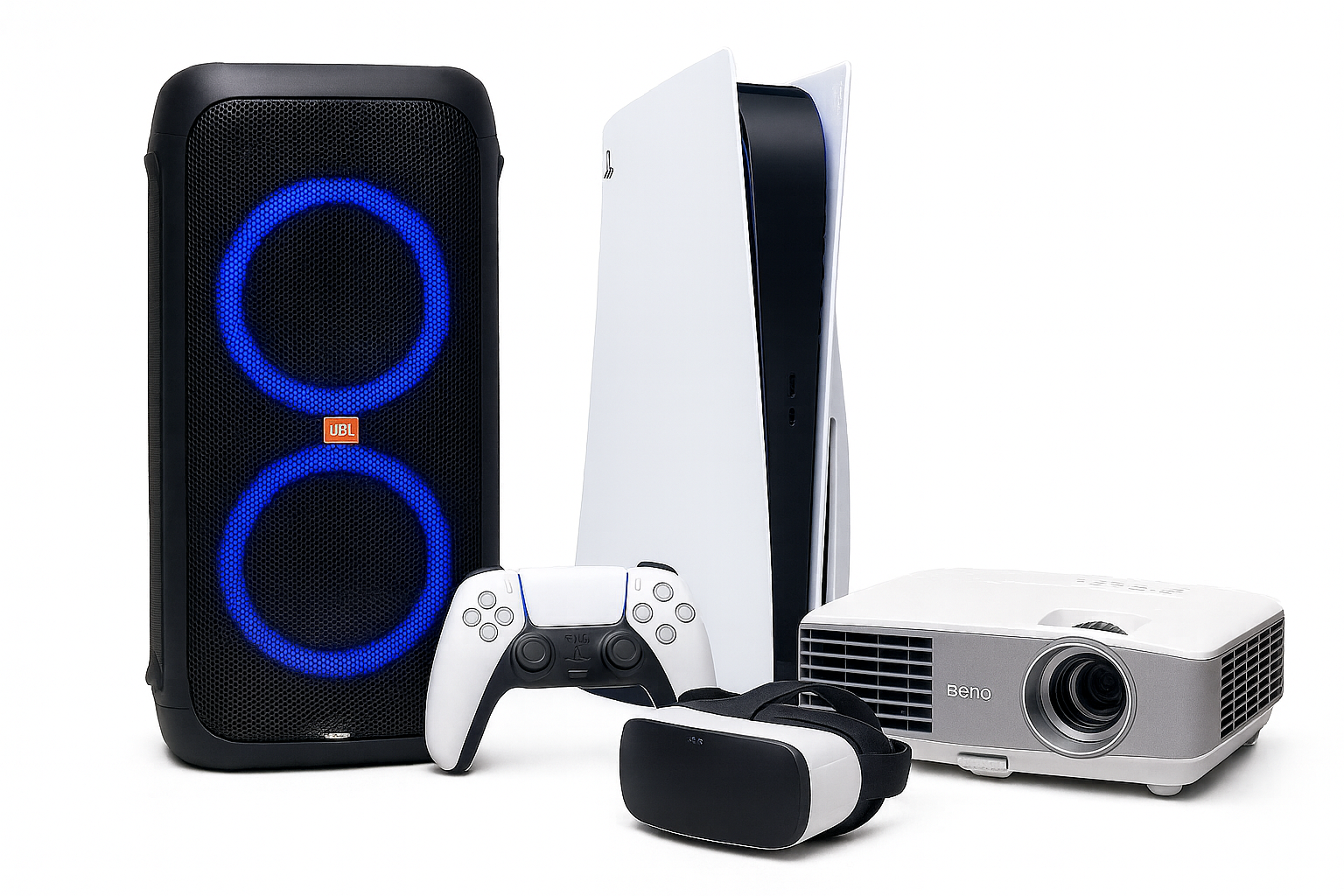 JBL kolonėlių, belaidžių mikrofonų, fotoaparatų, projektorių bei playstation konsolių nuoma Kaune