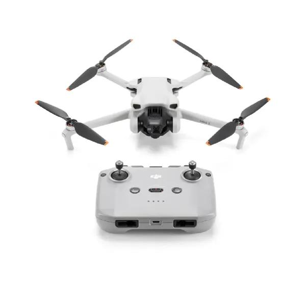 Dronų nuoma Kaune – DJI Mini 3 dronas su valdymo pultu