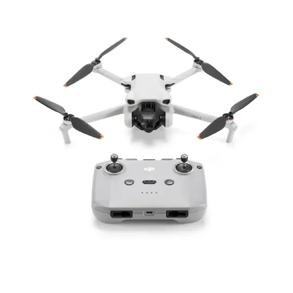 Dronų nuoma Kaune – DJI Mini 3 dronas su valdymo pultu